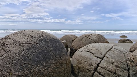Nouvelle Zélande, novembre à janvier 2019-20, _1270576 raw Moeraki Boulders  ile du sud