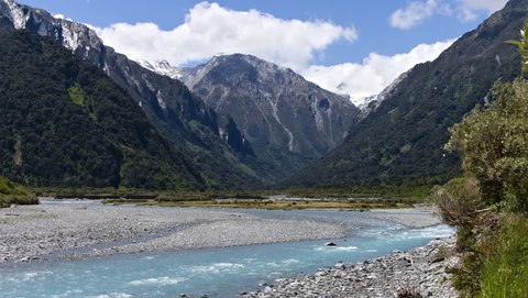 Nouvelle Zélande, novembre à janvier 2019-20, _1270773 raw Copland River  proche de Welcome Flat Hut  Copland Track  ile du sud