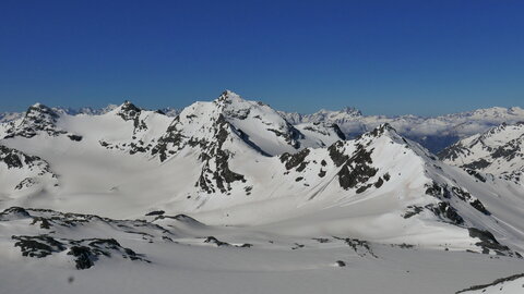 Mont de Gébroulaz, Dôme de Polset, Aiguille de Péclet, P1180381