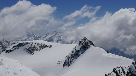 Mont de Gébroulaz, Dôme de Polset, Aiguille de Péclet, P1180413