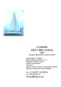 Vente Voilier Rebelle Raiatea 2020, 1_renseignements à lire