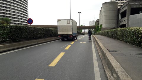 Pistes cyclables, Jean Moulin piste temporaire