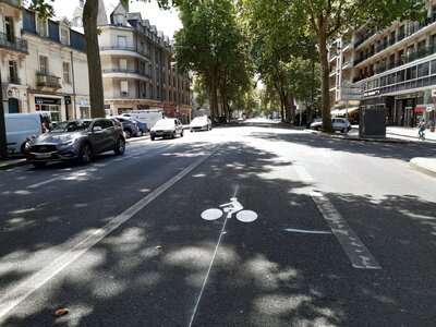 AMENAGEMENTS Transitoires ACT, avenueDeGrammontTours_ACT_bus&velotemp