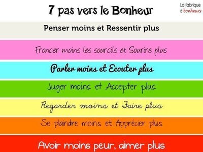 utilisateur 1, 7 pas vers le bonheur