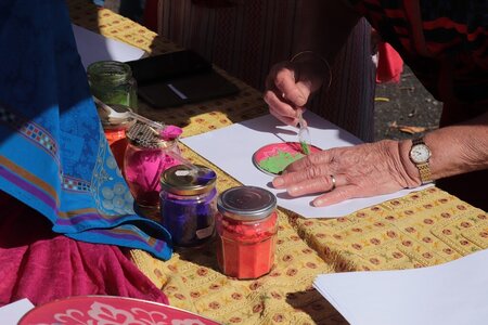 Rythmes et Couleurs de l'Inde 2020, Rythmes et Couleurs de l’Inde 9 mandalas poudre  9 
