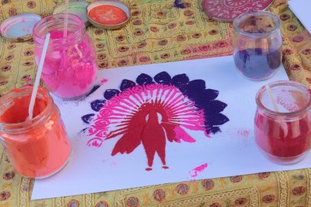 Rythmes et Couleurs de l'Inde 2020, Rythmes et Couleurs de l’Inde 9 mandalas poudre  13 