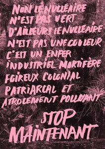 RIEZ - Pleins d'affiches contre le nucléaire, 2. STOP NOW_Rose.cleaned