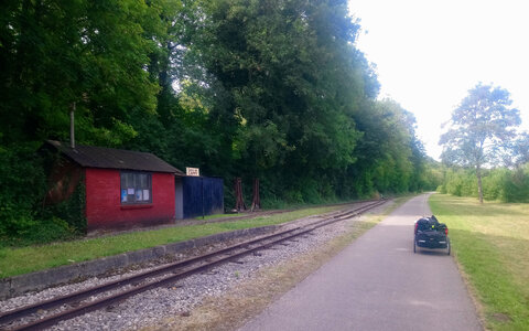 balade Vélo 2020 le long des côtes, le petit train de Cappy