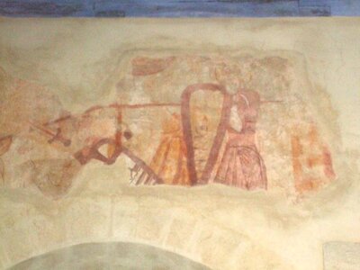 Calan, Pontcallec, Sainte-Anne des Bois<br>@copyleft <a href=https://www.le-fab-lab.com>Le Fab'Blab</a> Licence Art Libre, calan-eglise-fresques02