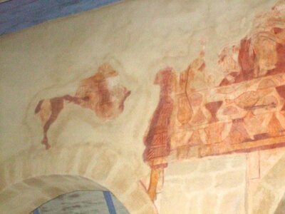 Calan, Pontcallec, Sainte-Anne des Bois<br>@copyleft <a href=https://www.le-fab-lab.com>Le Fab'Blab</a> Licence Art Libre, calan-eglise-fresques03
