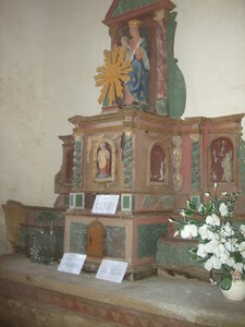 Calan, Pontcallec, Sainte-Anne des Bois<br>@copyleft <a href=https://www.le-fab-lab.com>Le Fab'Blab</a> Licence Art Libre, calan-eglise-interieure02