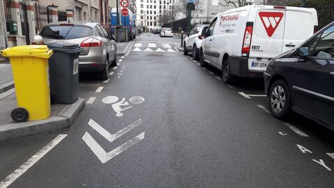 Pistes cyclables, Palissy contresens cyclable