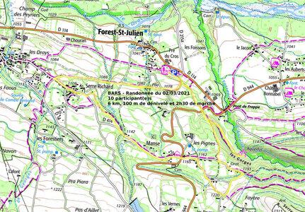 2021 03 02 Boucle du pont blanc, 2021_03_02 Boucle du Pont Blanc Trace