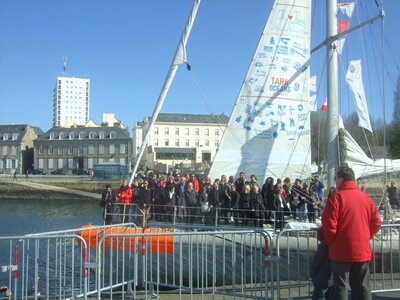 Tara au port de plaisance Lorient 2012<br>@copyleft <a href=https://www.le-fab-lab.com>Le Fab'Blab</a> Licence Art Libre, retour-tara-01