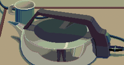 Amiga Pixel art 2, MagneticScrolls-Fish_17b_Kettle