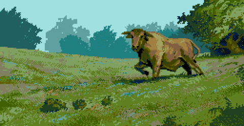 Amiga Pixel art 2, MagneticScrolls-Jinxter_05_GrassyField