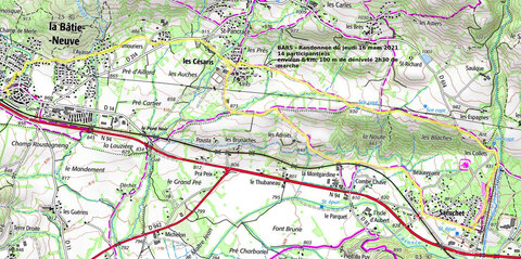 2021 03 16Boucle La Batie Saruchet, 2021_03_16 Boucle La Batie-Saruchet Trace