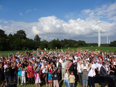 Bégannes (inauguration éoliennes) 2014<br>@copyleft <a href=https://www.le-fab-lab.com>Le Fab'Blab</a> Licence Art Libre, beganne-54