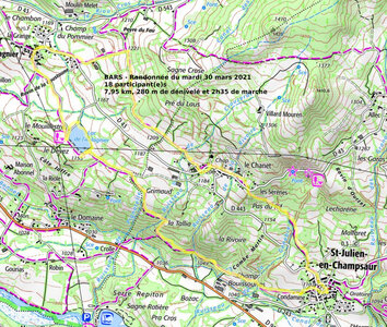 2021 03 30 Boucle du lac de l'Aulagnier, 2021_03_30 Boucle du lac Aulagnier Trace