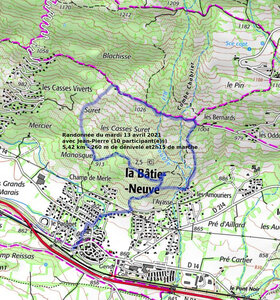 2021 04 13 Boucle La Batie, 2021_04_13 Boucle la Batie Trace