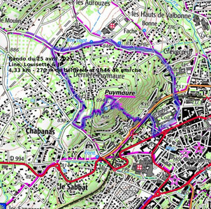 2021 04 25 Boucle de Puymaure, 2021_04_25 Boucle de Puymaure Trace