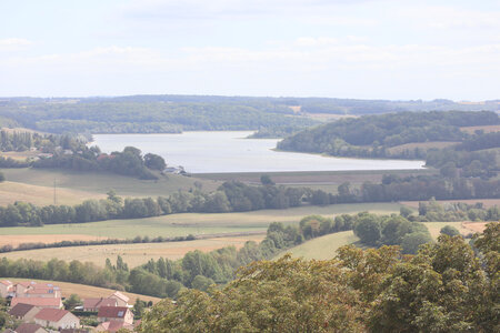 20200813-02 GR7 Ballon d'Alsace - Grancey - Beaune, 1758 Langres : le lac de la Liez vu depuis le rempart Est