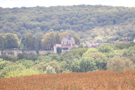20200813-02 GR7 Ballon d'Alsace - Grancey - Beaune, 1918 Grancey-le-Château vue depuis la ferme Borgirault