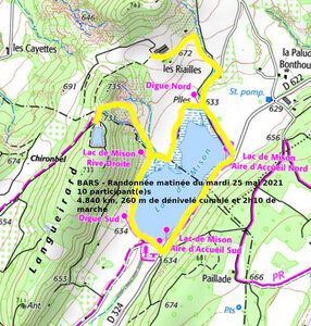 2021 05 25 Tour du lac de Mison, 2021_05_25 Tour lac de Mison Trace
