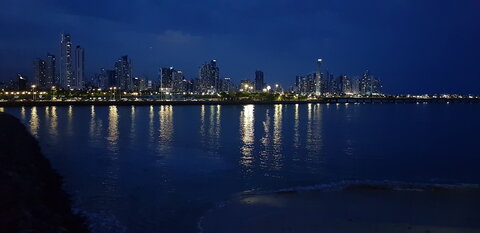 Panama, Panama City : Sky line la nuit