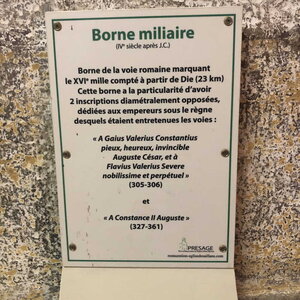 Arko, W26 - Saillans - Borne milliaire 3
