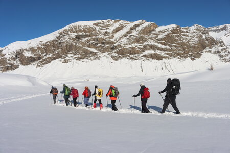 Raquettes sur le plateau de Jujal, Plateau de Jujal et le Paravar  Merlette  025