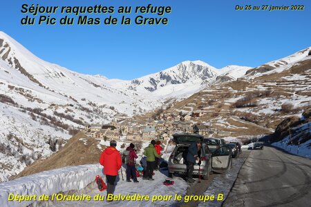Séjour raquettes Emparis (1er jour), Séjour raquettes Emparis du 25 au 27 janvier 2022 001