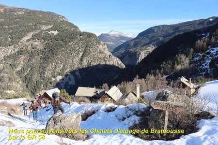 Raquettes aux Chalets de Bramousse, Chalets de Bramousse en raquettes 012