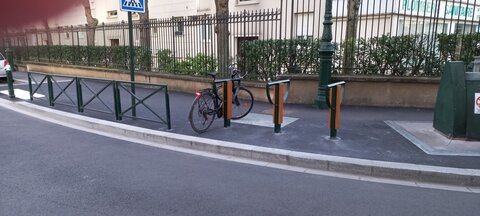 Stationnements vélos, Palissy 3 arceaux