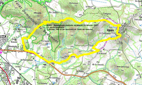 2022 02 22 Boucle Upaix, 2022_02_22 Boucle Upaix Trace