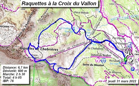 Raquettes à Réallon, Raquettes au belvédère de Réallon 030