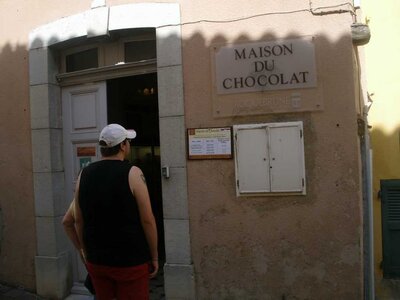 France, Roquebrune sur Argens - Entree de la maison du chocolat