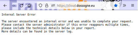 PartaPix, 2022-07-01-NextcloudDown-2