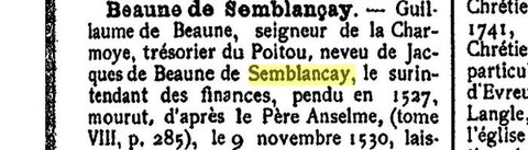 chateau et histoire Semblancay, L’Intermédiaire des chercheurs et curieux  Notes and queries français 2