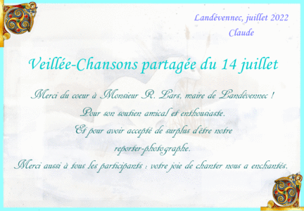 LANDEVENNEC Juillet 2022 --->Les Veillées-chansons en Bretagne Finistère : Album de Claude, 0020