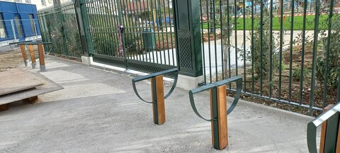 Stationnements vélos, Jardins du Sedif 6 arceaux