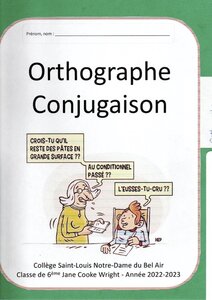 Classeur Témoin 6ème, 3.0_IntercalaireOrthographeConjugaison
