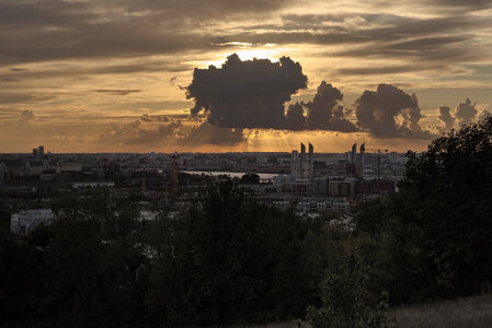 Fabien Magigue 2022, Coucher de soleil depuis le parc Palmer, Cenon