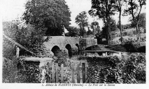 bassin versant de la Sienne et fleuves côtiers du SAGE COC, abbaye de hambye le pont sur la sienne
