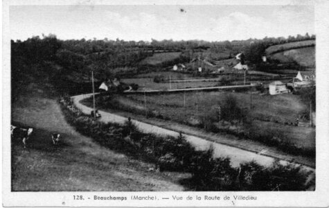 bassin versant de la Sienne et fleuves côtiers du SAGE COC, beauchamps vue de la route de villedieu
