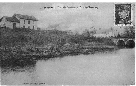 bassin versant de la Sienne et fleuves côtiers du SAGE COC, cérences pont de cérences et gare de tramway
