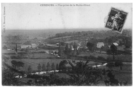 bassin versant de la Sienne et fleuves côtiers du SAGE COC, Cérences vue prise de la butte-hinet