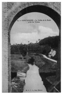 bassin versant de la Sienne et fleuves côtiers du SAGE COC, coutances la vallée de la soule prise du viaduc