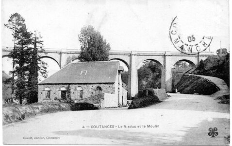 bassin versant de la Sienne et fleuves côtiers du SAGE COC, coutances le viaduc et le moulin