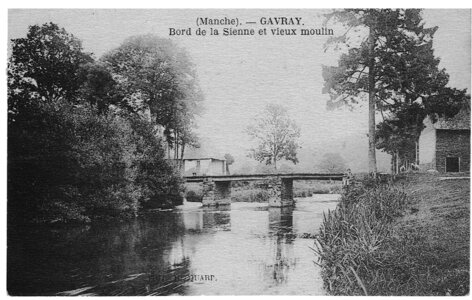 bassin versant de la Sienne et fleuves côtiers du SAGE COC, gavray bord de sienne et vieux moulin